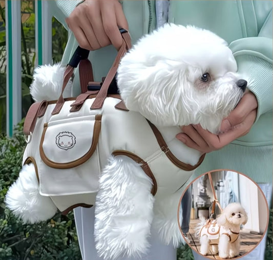 【015】Cute Lion-Embroidered Pet Carry Harness【$92.72】