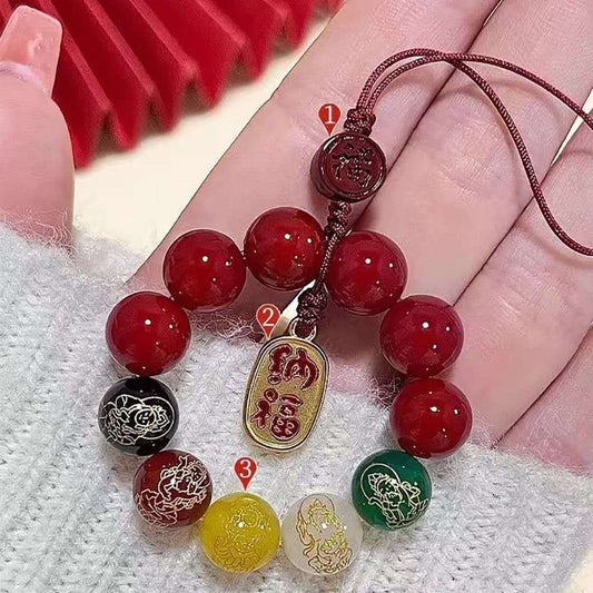 【011】Five Wealth Gods Lucky Phone Charm【$72.66】